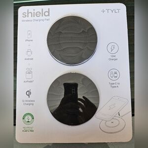 Tylt 2 pack shield qi wireless charging pads